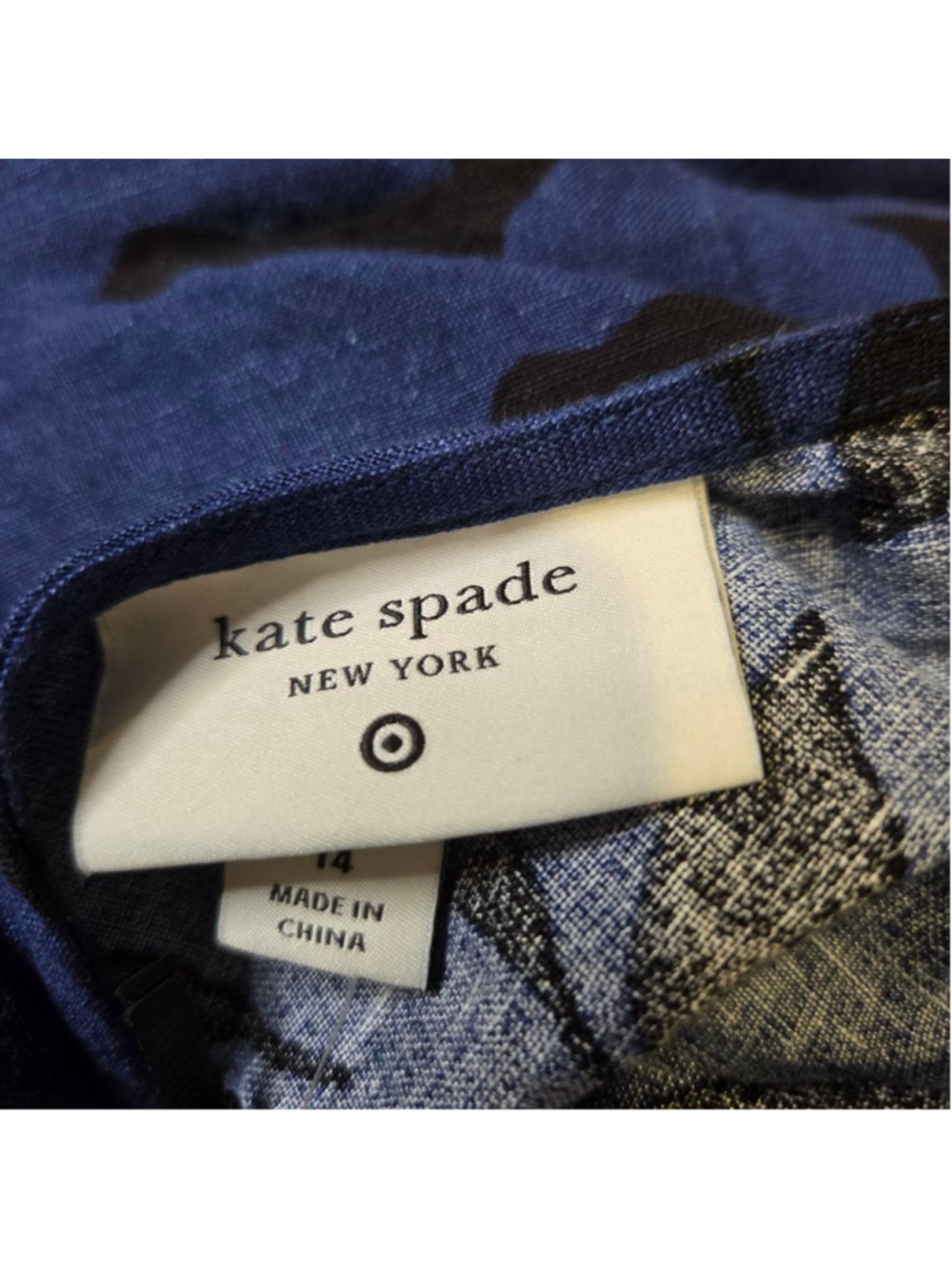 Kate Spade Blue & Black Floral One-Shoulder Jumpsuit Plus Size 14 - Picture 6 of 7